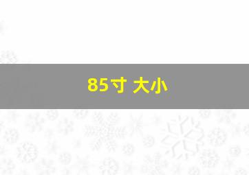 85寸 大小